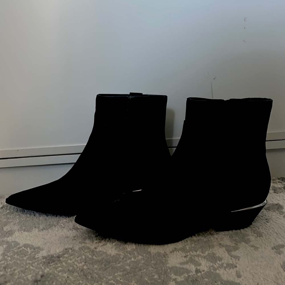 Brand new Calvin Klein suede black booties